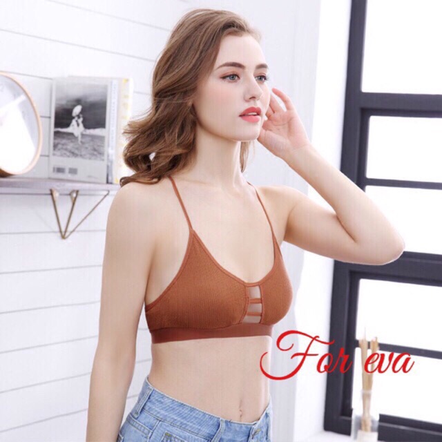 Áo Bralette Cotton Gân Tăm Mã Mới 8882