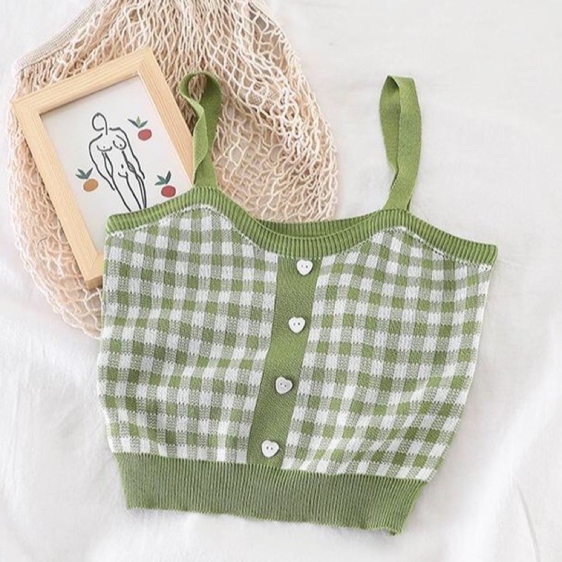 Crotop len kẻ caro cúc trái tim [HÀNG TẠM HẾT - SAU 7 NGÀY VỀ LẠI] | BigBuy360 - bigbuy360.vn