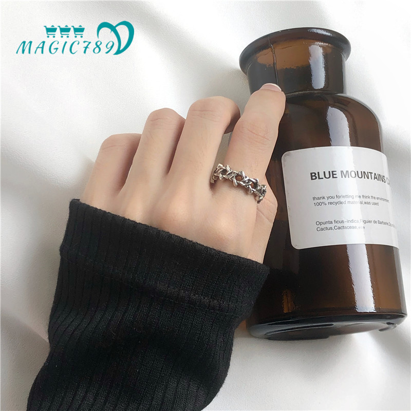 Nhẫn Hở Hình Ngôi Sao Sáu Cánh Thời Trang Hàn Quốc