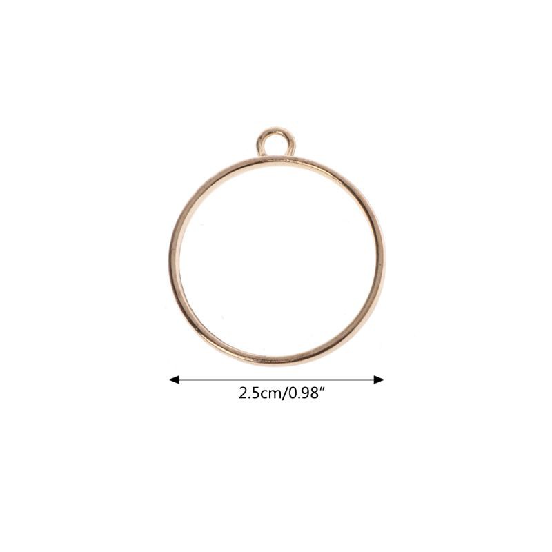 Bộ 10 Mặt Dây Chuyền Hình Tròn Bằng Nhựa Resin Uv Diy