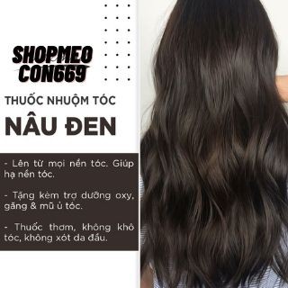 ( có kèm oxy ) Thuốc Nhuộm Tóc Màu Nâu Đen - Lên Từ Mọi Nền Tóc100ml