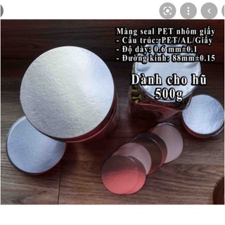 [Cắt sẵn] Màng Seal Nhôm Dùng Cho Hũ Nhựa Pet, Kích thước 8,8cm