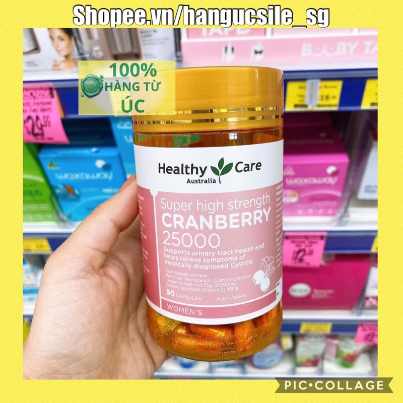 (Date 08/2023] Healthy Care Super High Strength Cranberry 25000 (90 viên), Healthycare