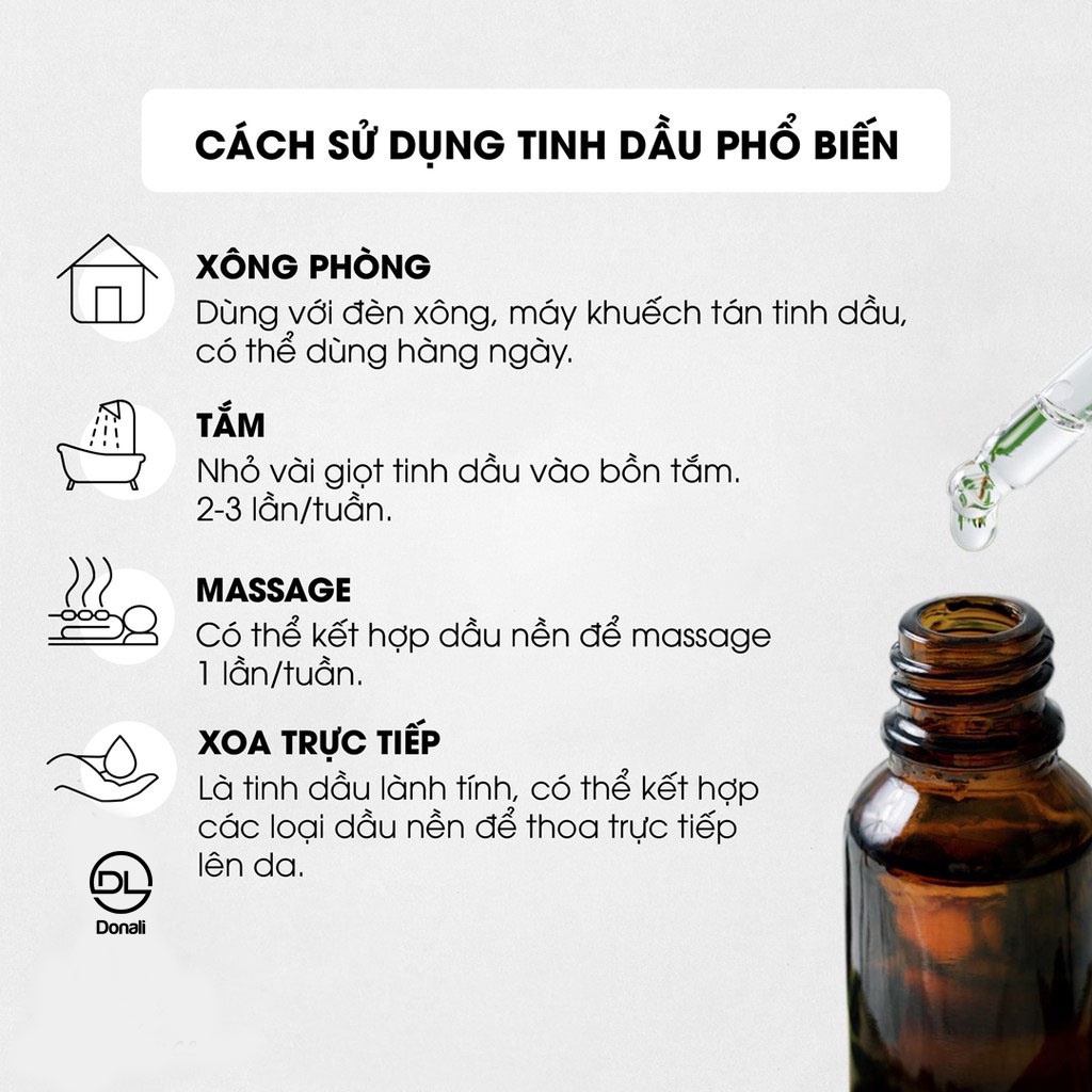 Tinh Dầu Quế Thơm Phòng, Massage, Xông Hơi Donald Linh Giúp Thư Giãn &amp; Tăng Khả Năng Tập Trung