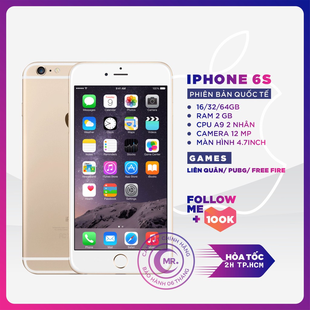 Điện thoại iPhone 6S MÁY TRẦN - 32G Quốc Tế Chính Hãng Apple Đẹp Keng 99% FREESHIP - MRCAU | BigBuy360 - bigbuy360.vn