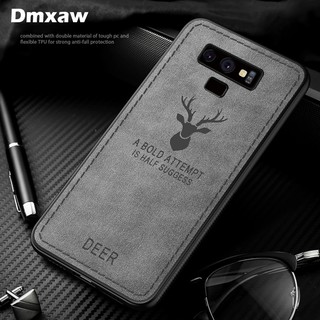 Ốp điện thoại silicon mềm mặt vải in hình hươu dành cho Samsung Galaxy Note 9 8 A8 Plus 2018