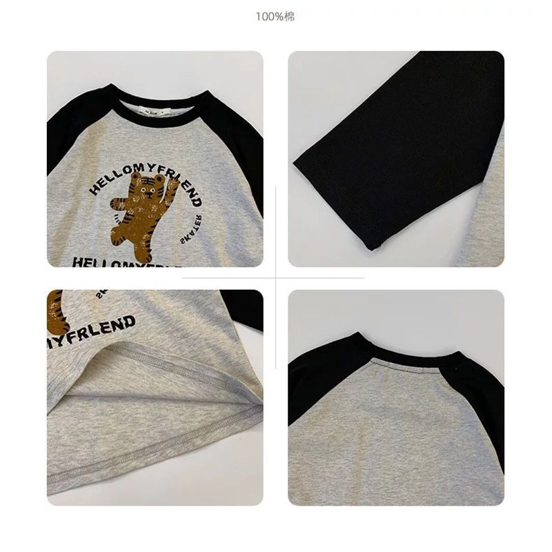 Áo Thun Raglan In Họa Tiết Hoạt Hình Phong Cách Nhật Bản 2022 Cho Bé