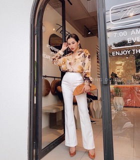 ÁO SƠMI LỤA HOA