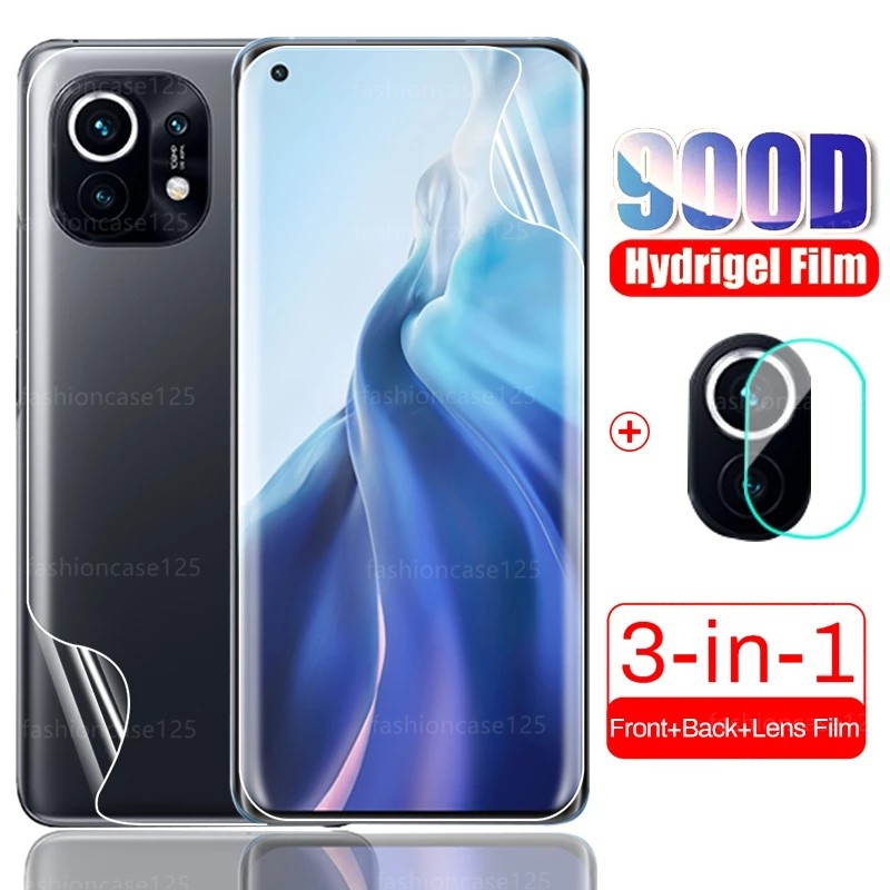 Miếng Dán Cường Lực 3 Trong 1 Cho Xiaomi Mi 11 Lite 11 Pro 11 Edge