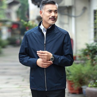 Áo khoác nam trung niên cao cấp - viền kẻ