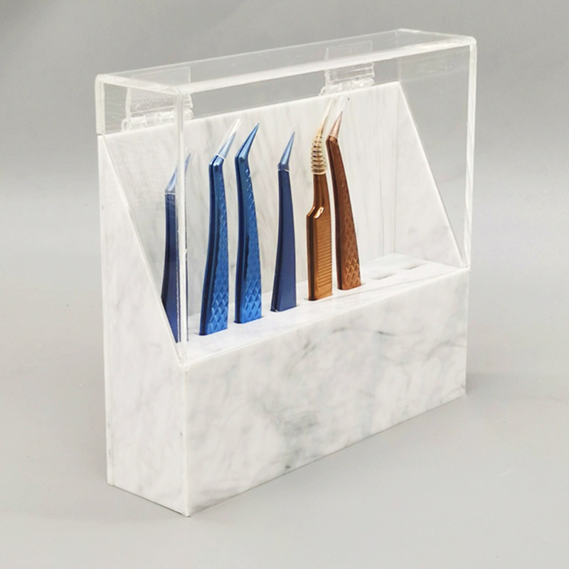 Giá Đỡ Nhíp Lông Mi 8 Lỗ Bằng Acrylic Tiện Dụng Cho Salon