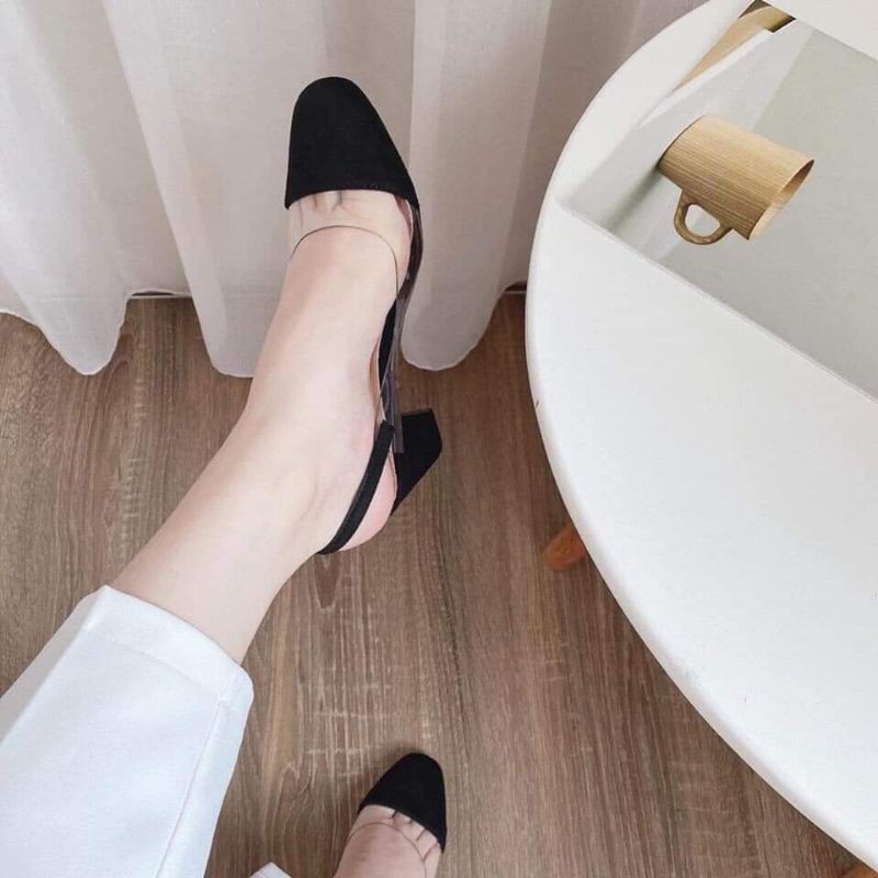 GUỐC VIỀN TRONG MŨI ĐEN QUAI SAU