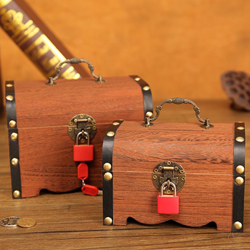 Ống Heo Đựng Tiền Tiết Kiệm Bằng Gỗ Phong Cách Retro