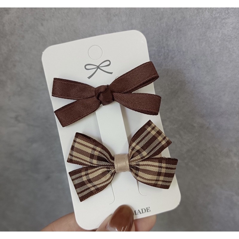Set 2 Kẹp Tóc Nơ Style Hàn Quốc Cao Cấp Xinh Xắn Cho Bé - Phụ Kiện Tóc Cho Bé Đáng Yêu
