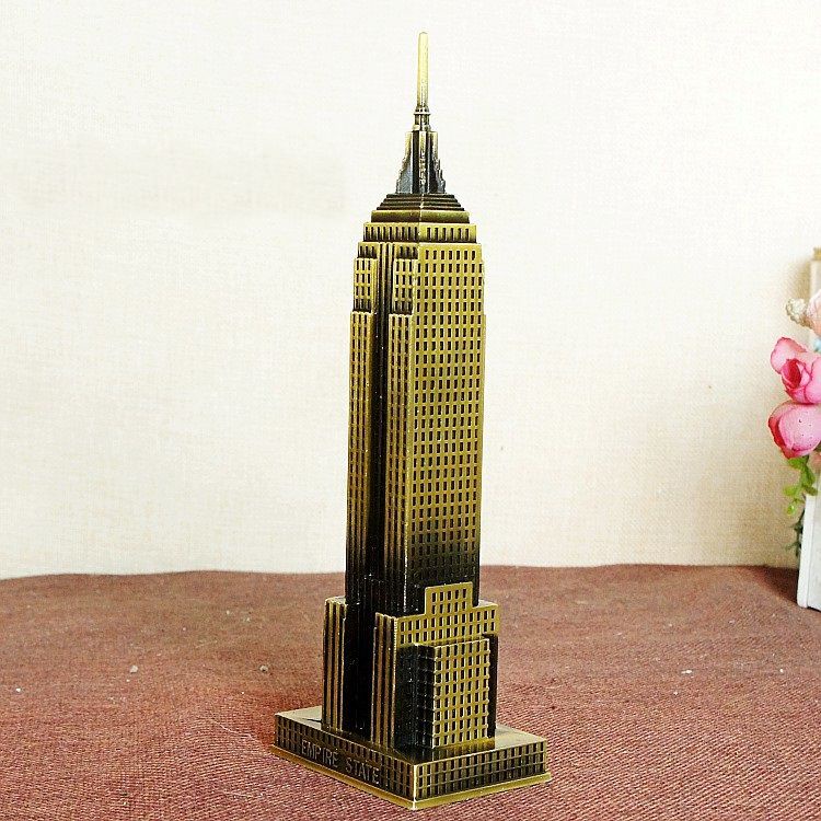 Mô hình Tòa Nhà Empire State Building nước Mỹ bằng kim loại Cao 18/22cm