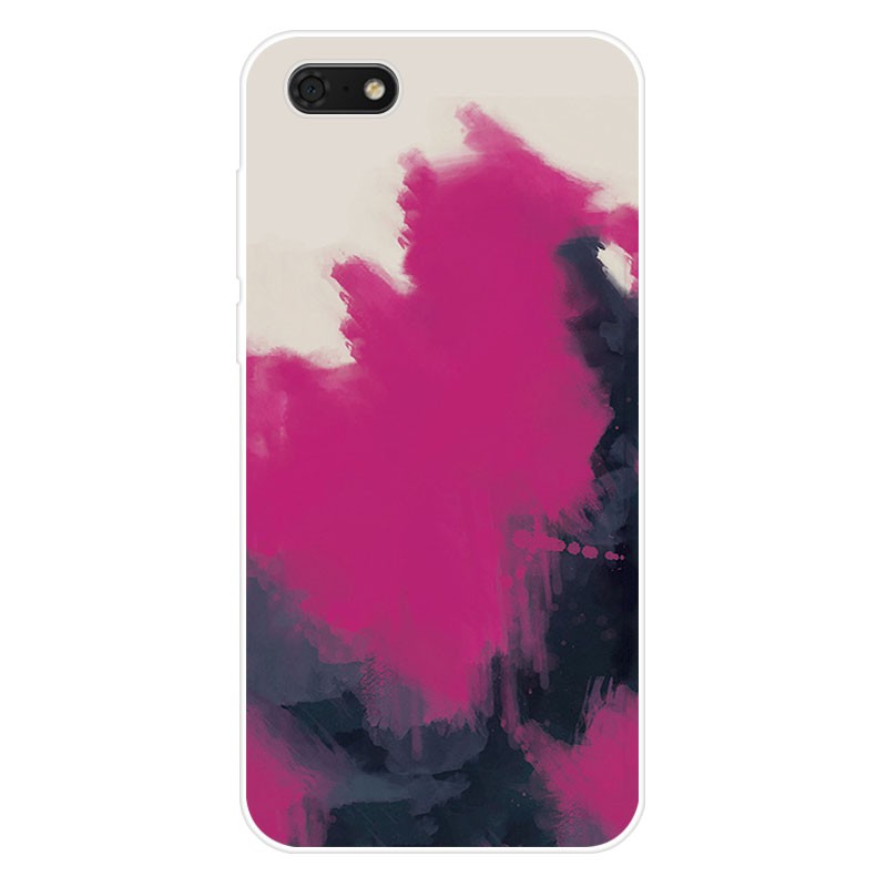 Huawei Y5 2018 Case Silicone Soft TPU Watercolor Gradient Phone Case Back Cover Huawei Y5 2018 Casing