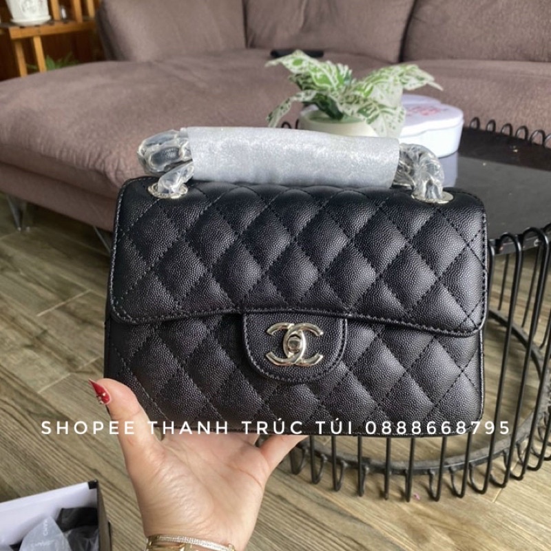 Túi xách da sần gạo dây xích size 22-26cm siêu xinhhh