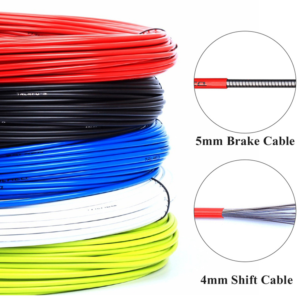 Dây phanh 1/ 2/ 3m 6 màu 4mm/ 5mm cho xe đạp leo núi