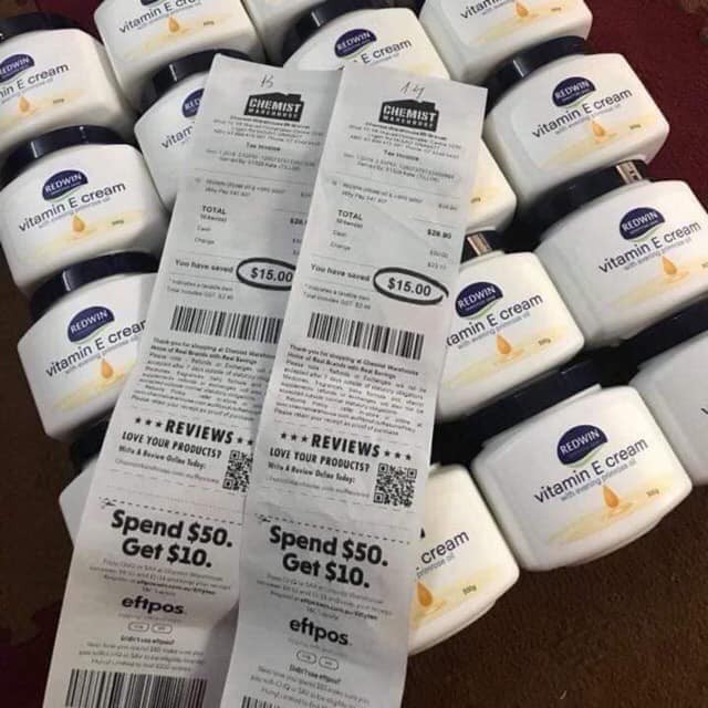 Kem dưỡng da REDWIN Vitamin E của ÚC cho cả gia đình