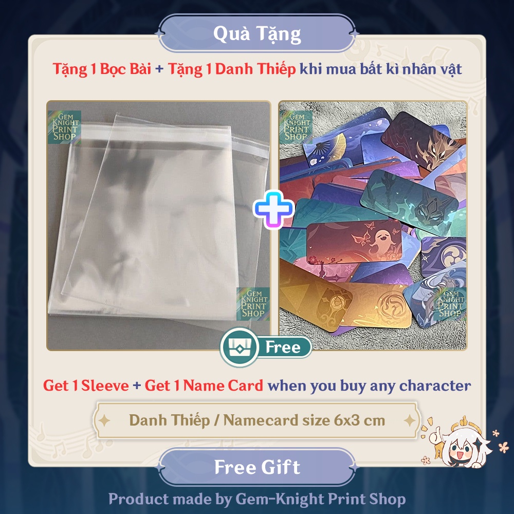CARD BO GÓC Nhân Vật Genshin Impact Liyue - Thẻ bài nhân vật