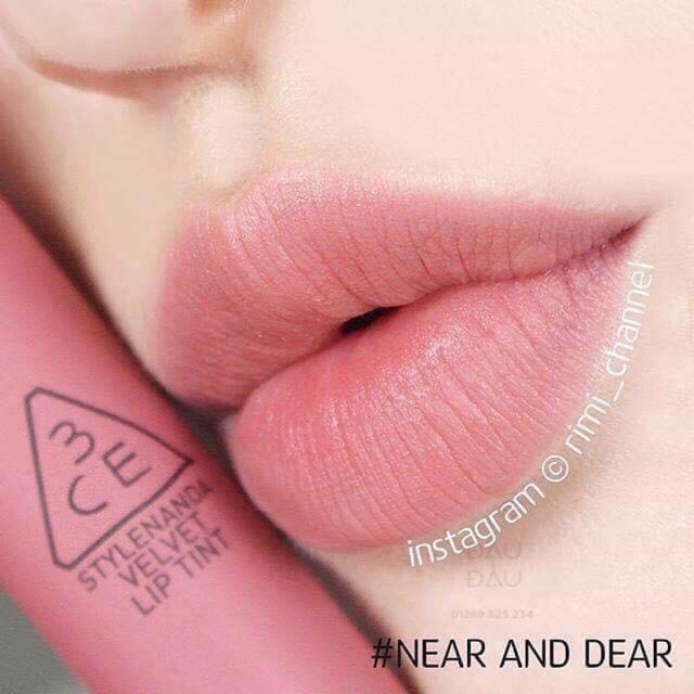 (CAM KẾT AUTH, TEM HIDDEN TAG) Son 3CE Velvet Lip Tint Near And Dear – Màu Hồng Đất