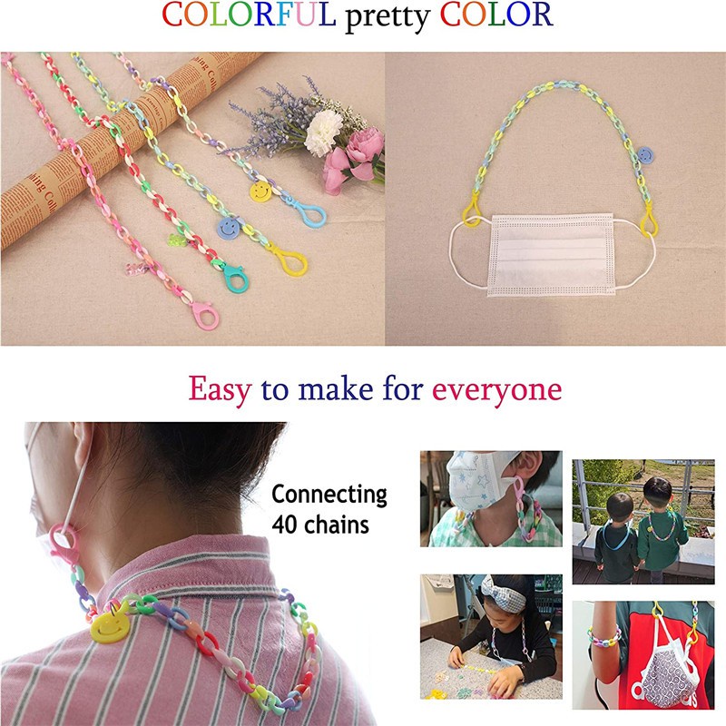 Dây Chuỗi Hạt Tự Làm Đeo Mặt Nạ Mắt Kính Thời Trang