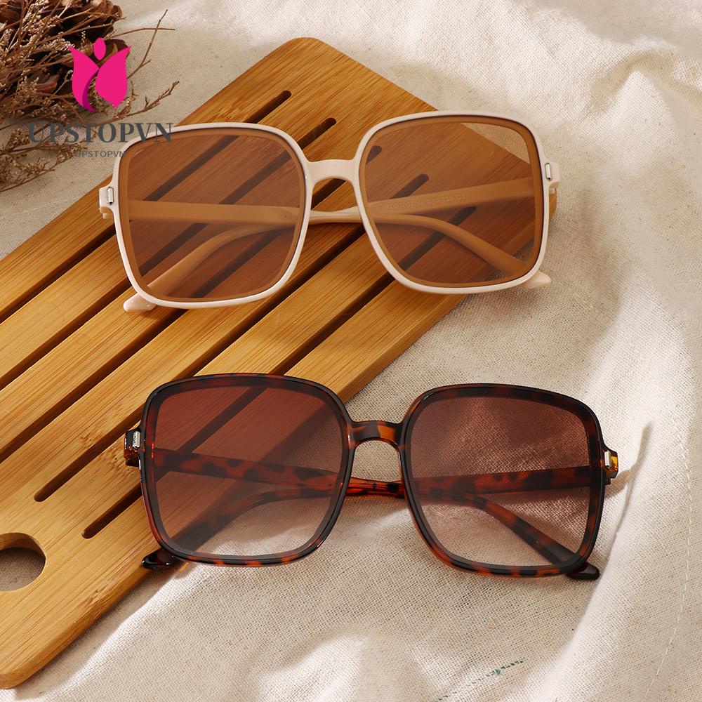 Kính mát gọng to chống tia UV400 phong cách vintage thời trang cho nữ