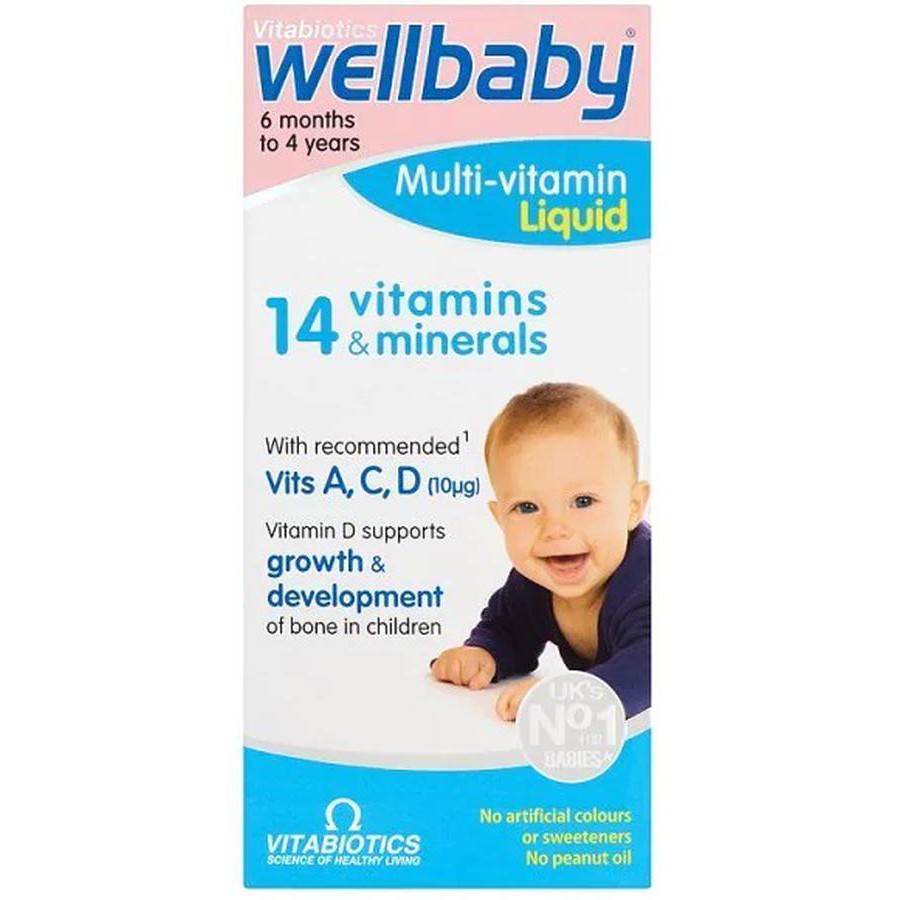 Vitamin tổng hợp Wellbaby tăng đề kháng - 150ml cho bé date 2023