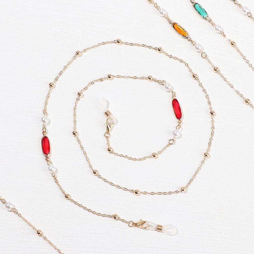 Dây Đeo Mắt Kính Chống Trượt Đính Ngọc Trai Thời Trang Dành Cho Nam Nữ|Hạt Đầy Màu Sắc / Nhiều Màu