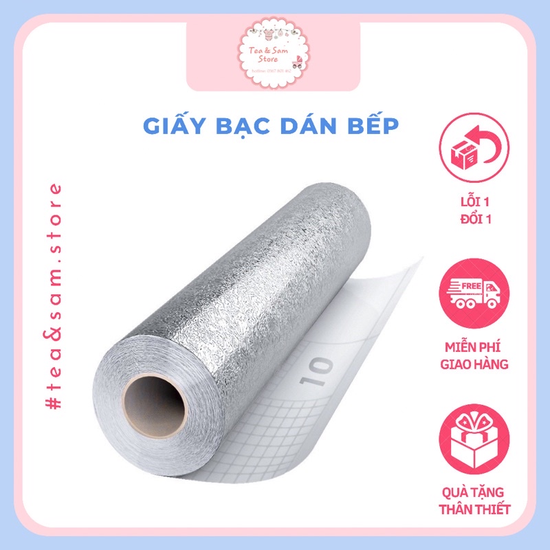 RẺ VÔ ĐỊCHGIẤY BẠC DÁN BẾP CUỘN DÀI CHỐNG THẤM 1MSIÊU ĐẸP ,SẠCH SẼ