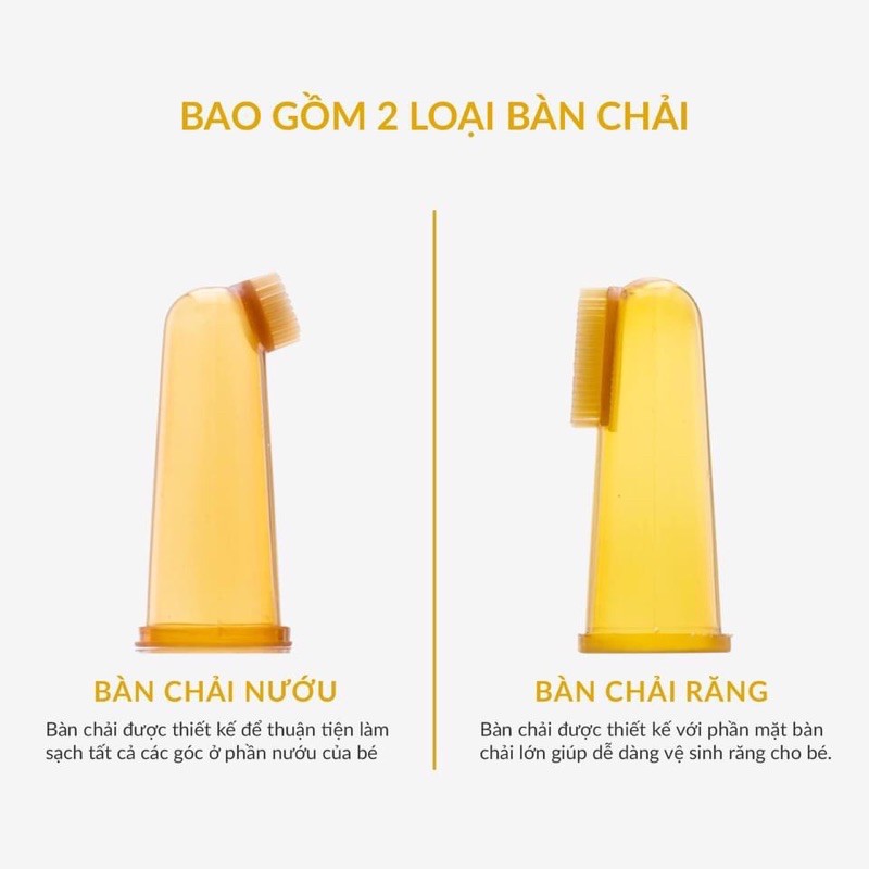 Dụng cụ đánh răng và tưa lợi Silicon nano bạc Mamachi