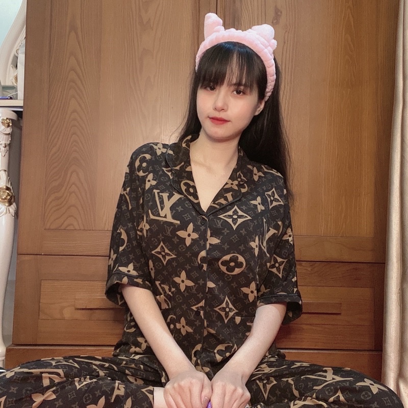 Pijama lụa cao cấp cánh dơi quần dài áo cộc bigsize | BigBuy360 - bigbuy360.vn
