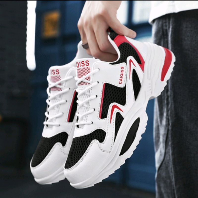 Giày thể thao nam Sneaker trang trí kẻ nổi bật và mạnh mẽ phong cách cách thời trang phù hợp đi học, đi chơi, dã ngoại