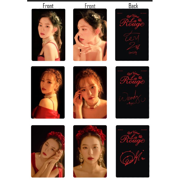 Mua 10 thẻ tặng 1 thẻ card nhựa Red Velvet - La Rouge concert có chữ ký, có in theo yêu cầu