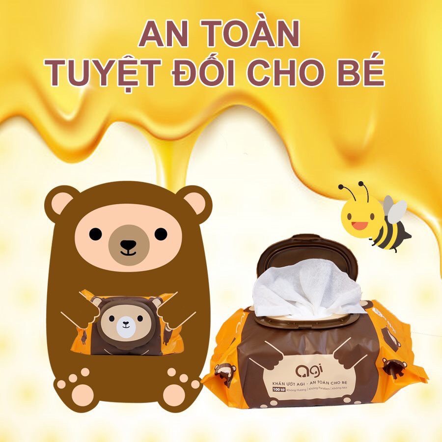 COMBO 10 GÓI KHĂN ƯỚT AGI KHÔNG MÙI 100 TỜ