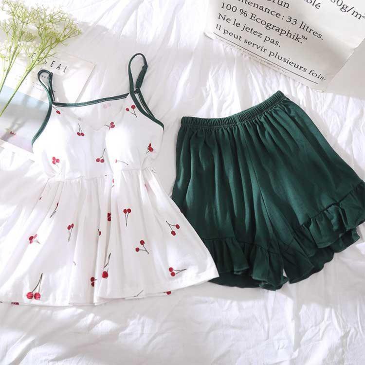 Đồ Bộ Ngắn 2 Dây Lót Mút Ngực Mềm Mại - DB001 | BigBuy360 - bigbuy360.vn