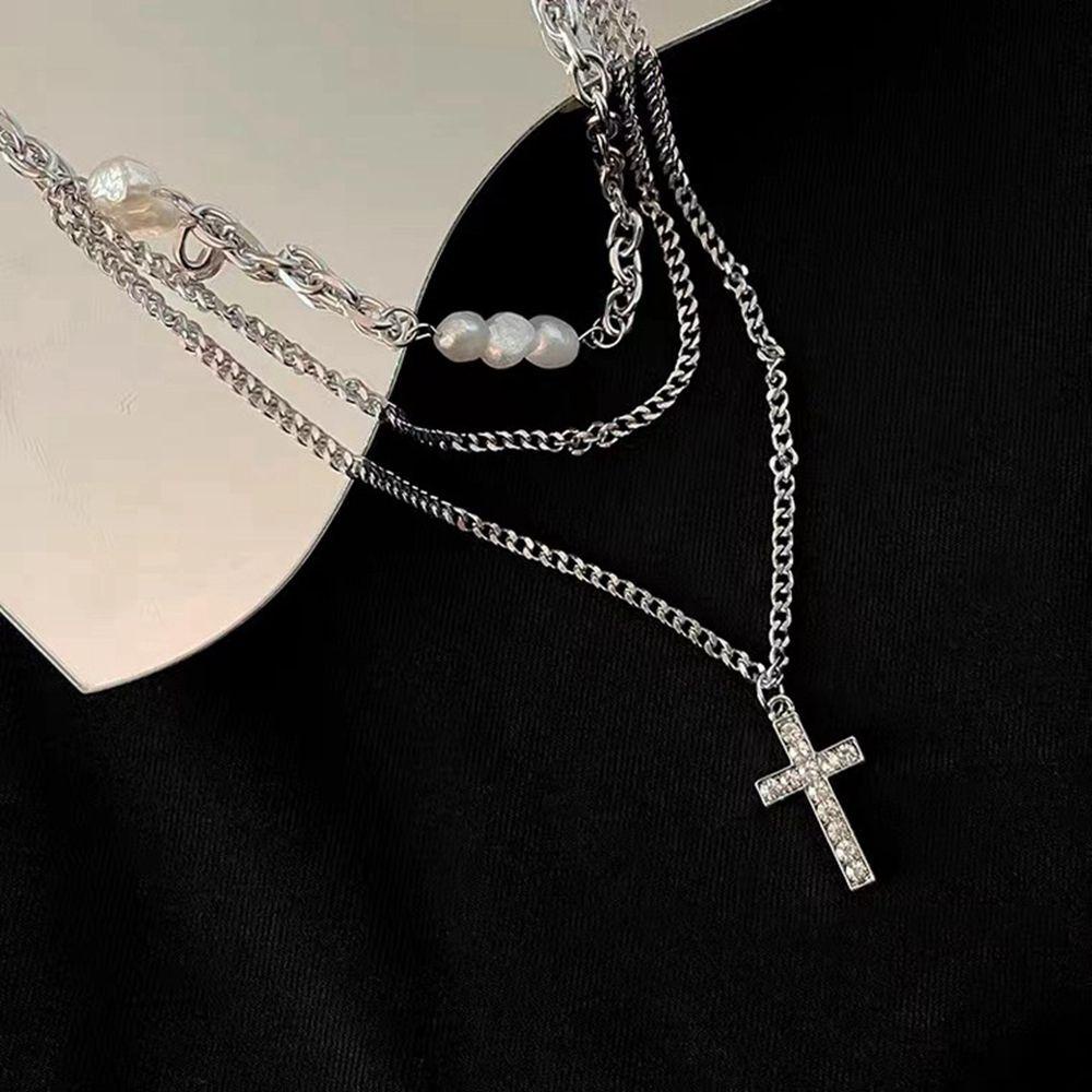 BACK2LIFE Vòng cổ Nhiều Lớp Phong Cách Hàn Quốc Độc Đáo Cho Nữ