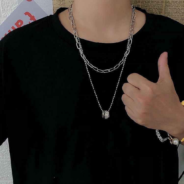 Dây Chuyền Nhiều Lớp Phong Cách Hip Hop Cá Tính