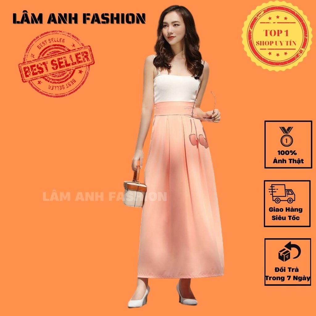Váy Chống Nắng, Váy Quây Chống Nắng, Thông Hơi Dáng Hàn, Vải Kim Cương Chất Siêu Mát Chống Tia UV Dáng Đẹp