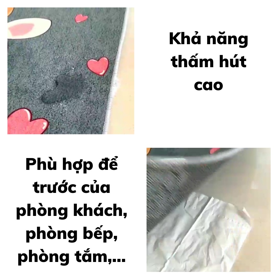 Thảm lau chân chống trượt nhà tắm, Thảm trải sàn thấm hút nhiều mẫu sang trọng