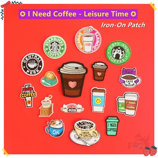 Miếng dán ủi thêu hình ly cà phê cho tín đồ cà phê nhiều kiểu dáng tùy chọn