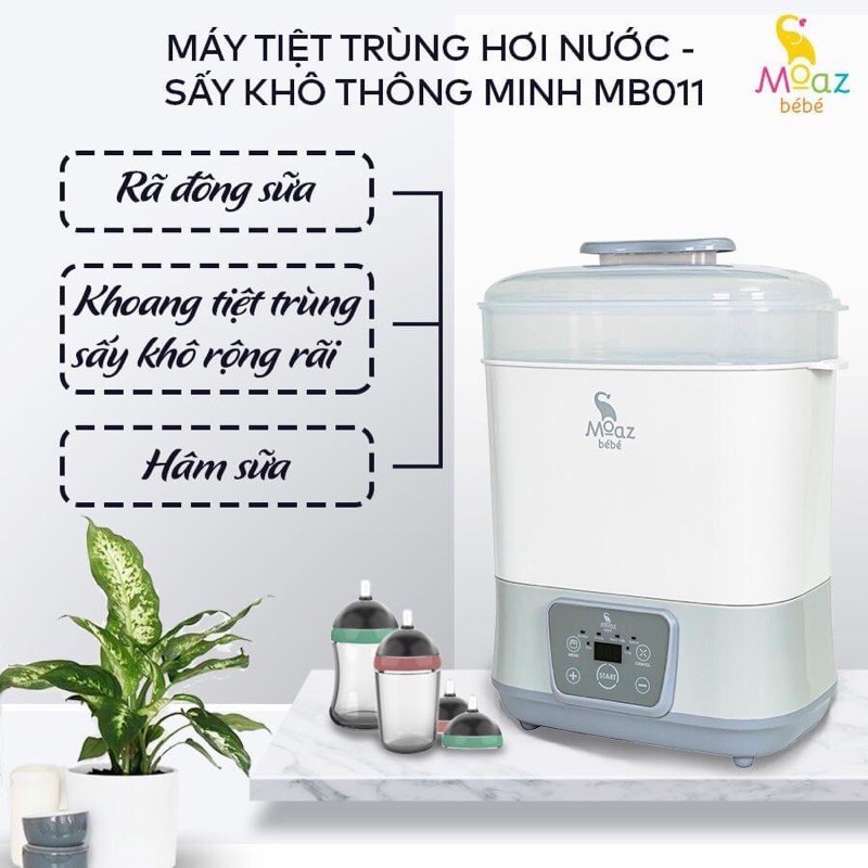 Máy tiệt trùng hơi nước sấy khô thông minh Moaz bebe Mb011