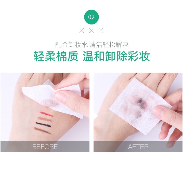 [Hàng mới về] Set 100 miếng bông tẩy trang Beotua siêu nhẹ đa năng an toàn thân thiện với làn da