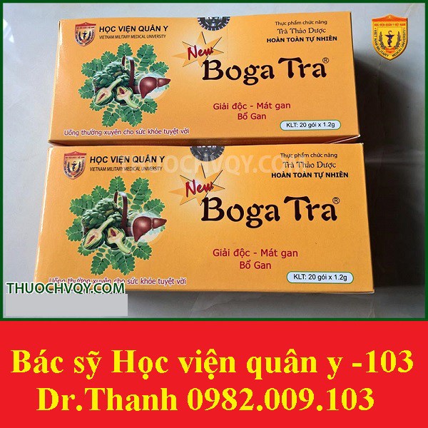 Trà Bổ Gan BOGATRA , Thanh Nhiệt, Giải Độc, Mát Gan Của Học Viện Quân Y [boga tra]