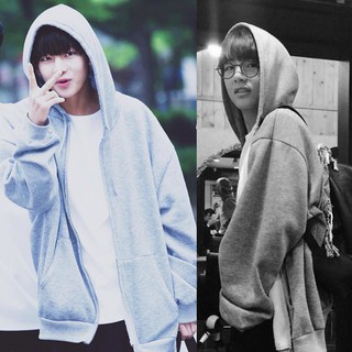 ẢNH THẬT ÁO KHOÁC XÁM V TAEHYUNG BTS LÓT NHUNG DÀY