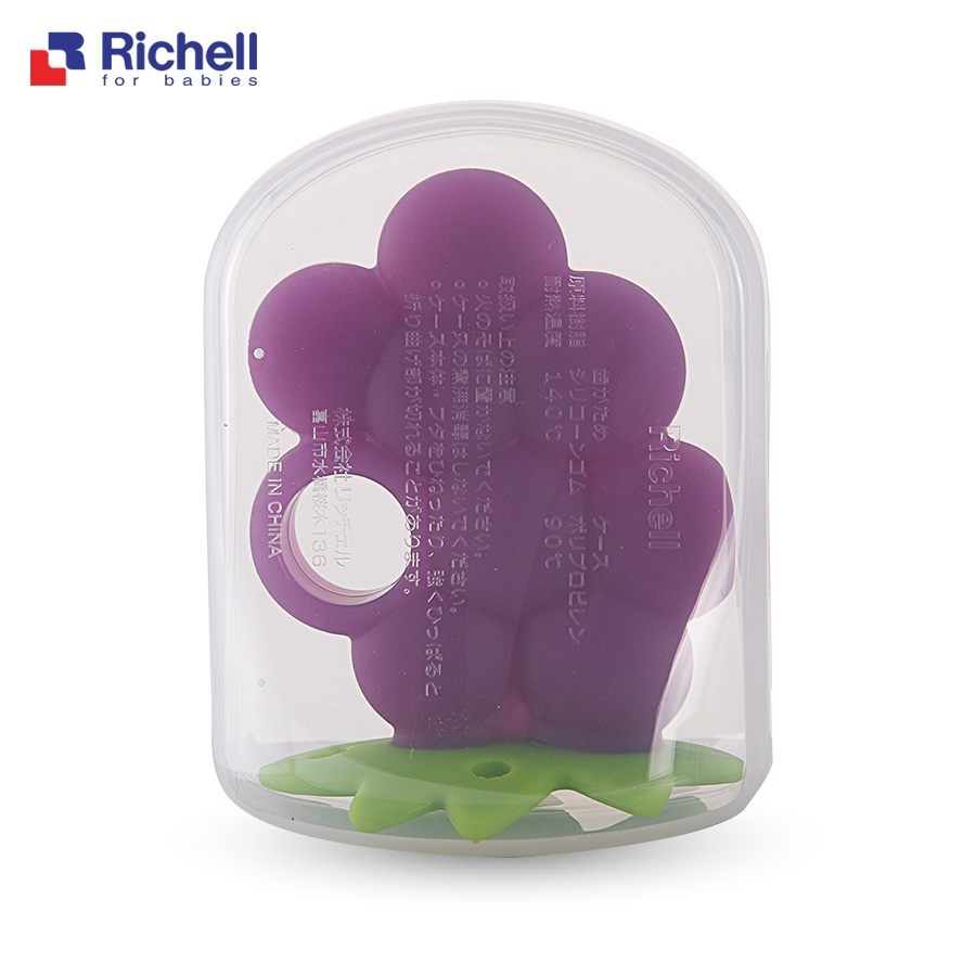 Miếng gặm nướu cho bé bằng Silicone cao cấp hình trái nho Richell - RC22028 - mieng can rang cho be