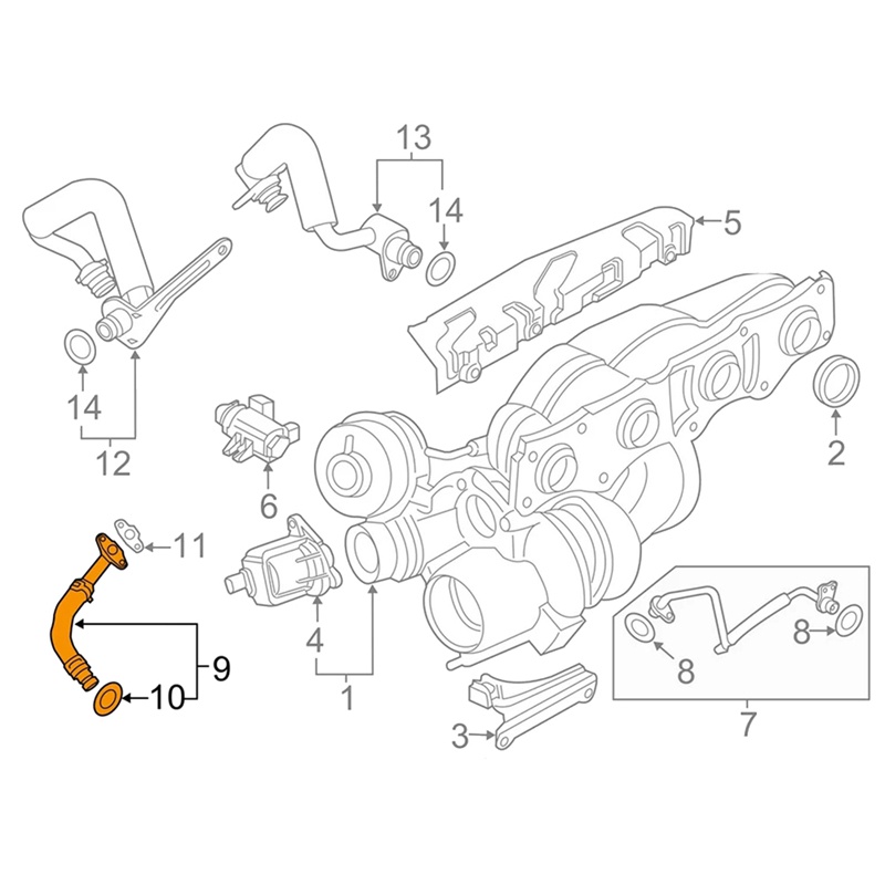 Ống Dẫn Dầu Tăng Áp Cho BMW X1 E84 X3 X4 Z4 E89 328I 428I 328I 11428626653