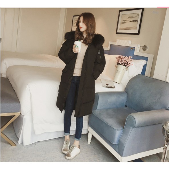 Sẵn Đen SML, Ghi S - Áo phao béo dáng dài loại đẹp AP15 (Ảnh thật sp) | BigBuy360 - bigbuy360.vn