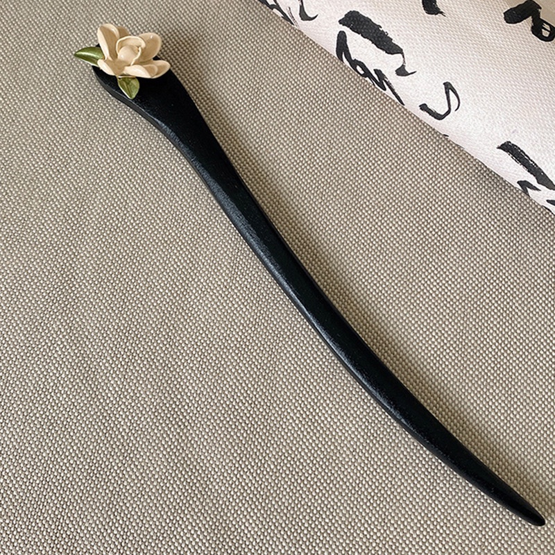 Trâm Cài Tóc Gỗ Cổ Trang Đính Hoa Phong Cách Trung Hoa YOS