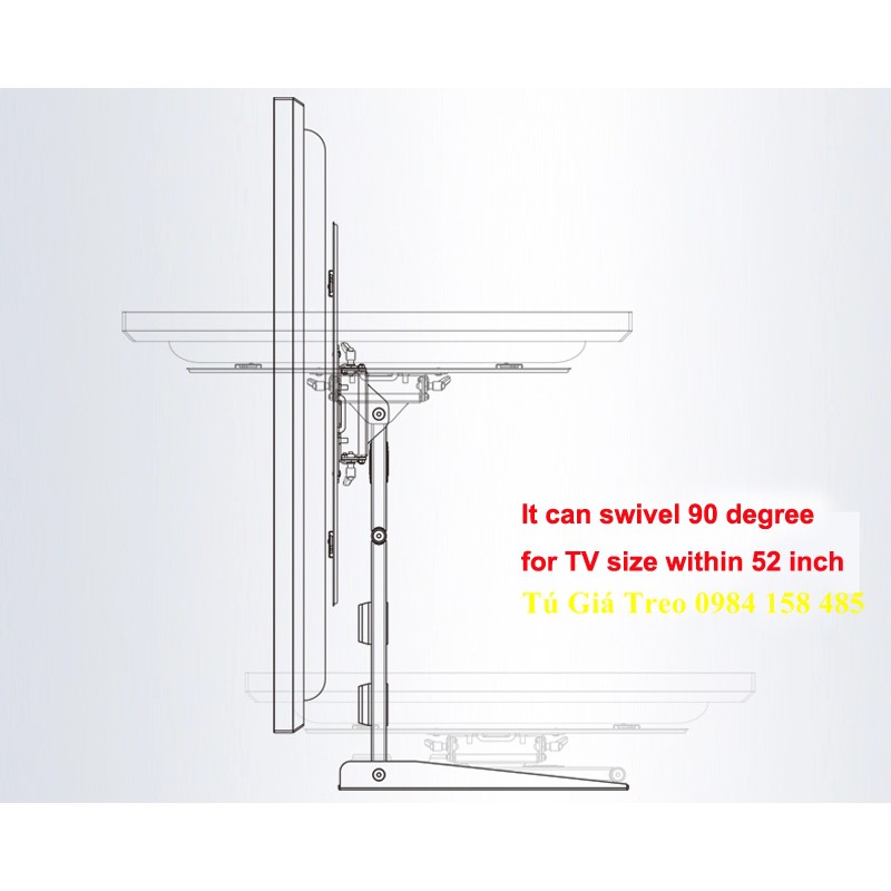 Giá treo tivi đa năng nhập khẩu NB SP2 cho tivi 40-70inch cánh tay siêu dài có thể quay tivi vuông góc 90 độ